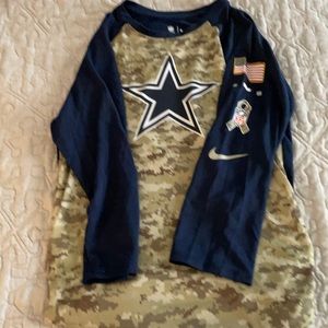 Nike 3/4 sleeve dri-fit tee, Dallas Cowboys logo
